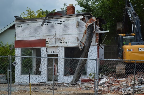 Abandoned gas station removal